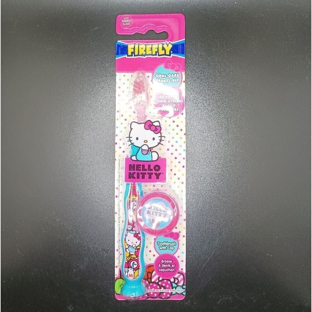 HELLO Kitty standing toothbrush with travel cap head cover included